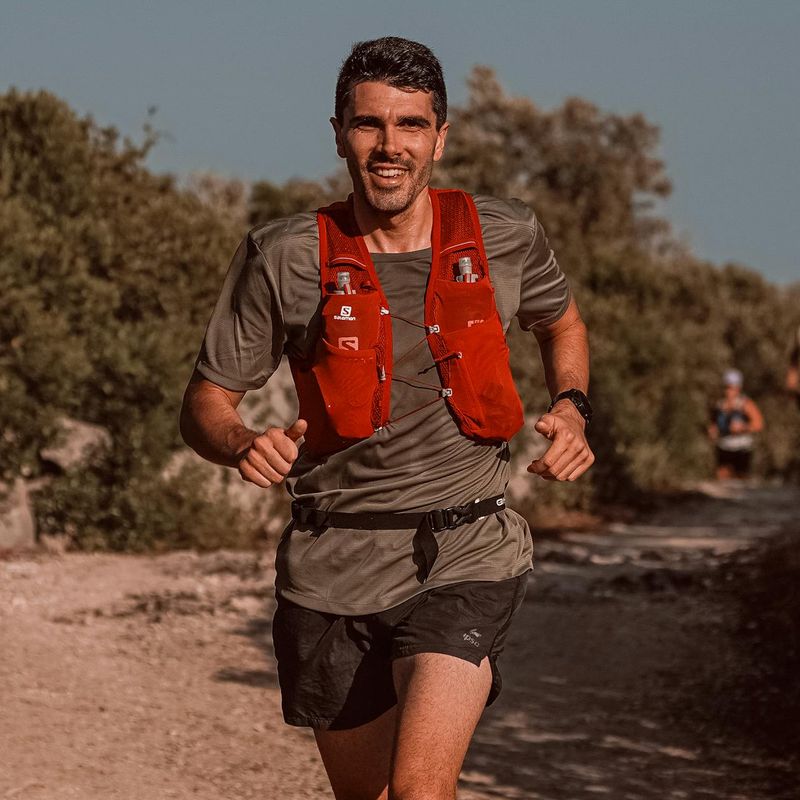 Person in mid-motion during a fluid cardio exercise.